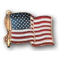 Stock US American Flag Pin